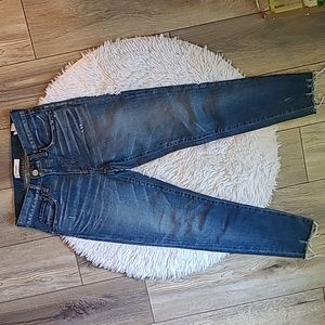 Moussy Vintage Jeans Tyrone Skinny Raw Hem Distressed Mid Rise Size 26